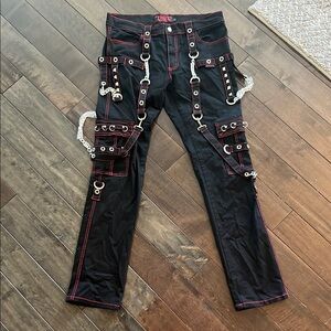 NWOT Tripp NYC Black Pants with Red Accents